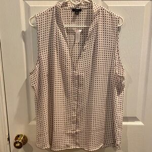 Ann Taylor Factory Sleeveless Blouse - Cream and Black
736